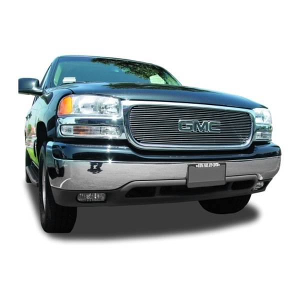 T-Rex 1999-2002 GMC Sierra 2000-2006 GMC Yukon XL Billet Grille Overlay Bolt On Polished 21175