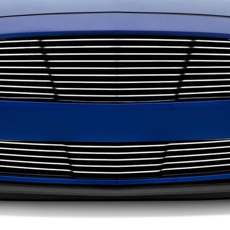 T-Rex 2015-2017 Ford Mustang GT Laser Billet Bumper Grille Overlay Polished Flat Black 6225300