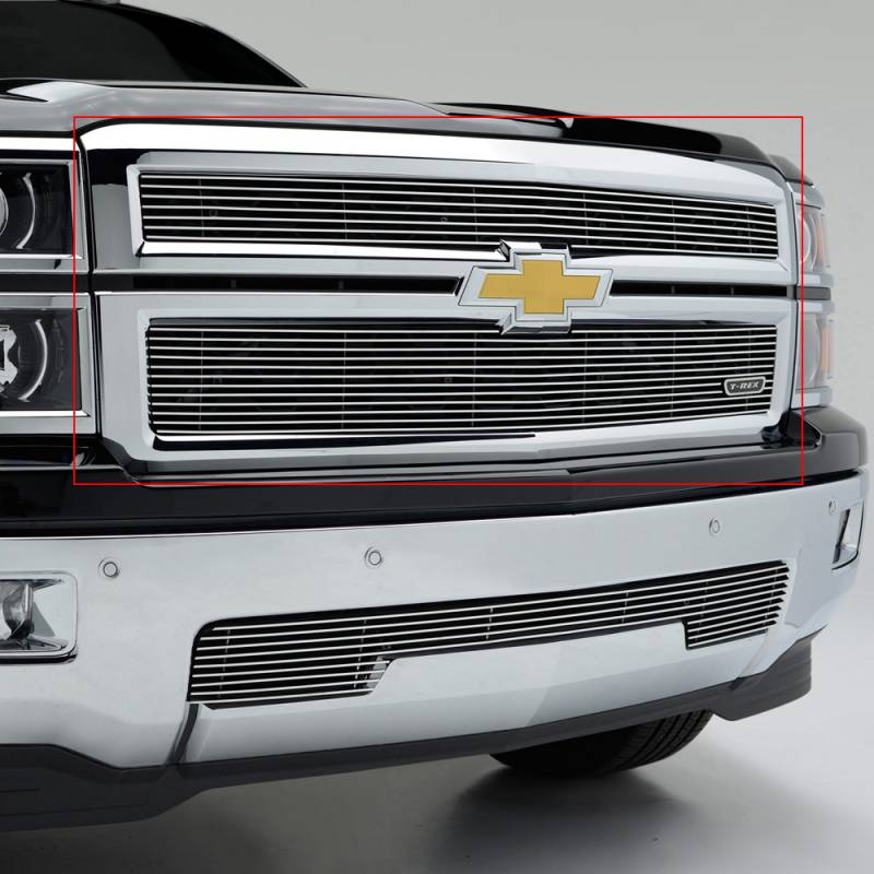 T-Rex 2014-2015 Chevrolet Silverado 1500 Billet Grille Replacement 2 Pc Polished 20121