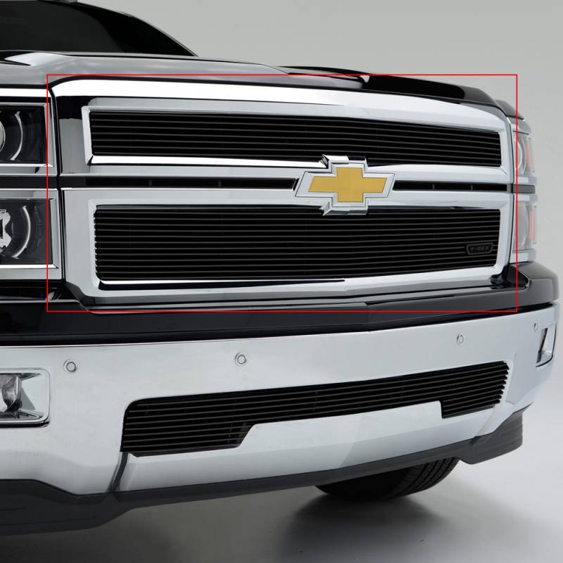 T-Rex 2014-2015 Chevrolet Silverado 1500 Billet Grille Replacement 2 Pc Black 20121B