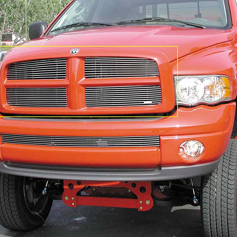 T-Rex 2002-2005 Dodge Ram Pickup Billet Grille Insert Bolt On 4 Pc 11 Bars Each Polished 20460