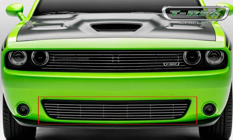T-Rex 2015-2021 Dodge Challenger Billet Polished Bumper Grille Overlay 25419