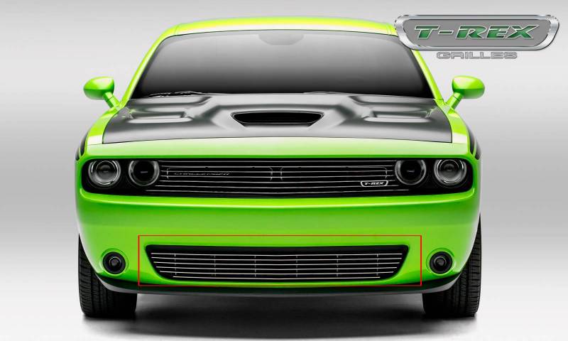 T-Rex 2015-2022 Dodge Challenger Billet Black Powder Coated Bumper Grille Overlay 25419B