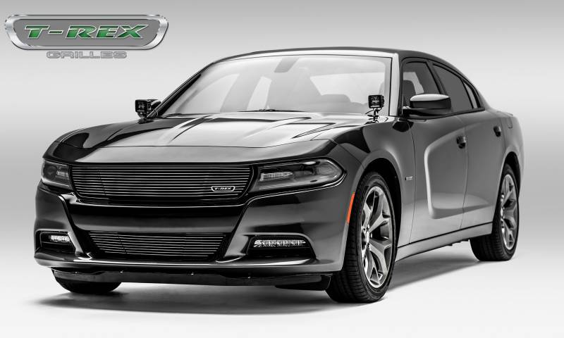 T-Rex 2015-2021 Dodge Charger Laser Billet With 3D Conturing Insert Polished Finish Main Grille 6214760