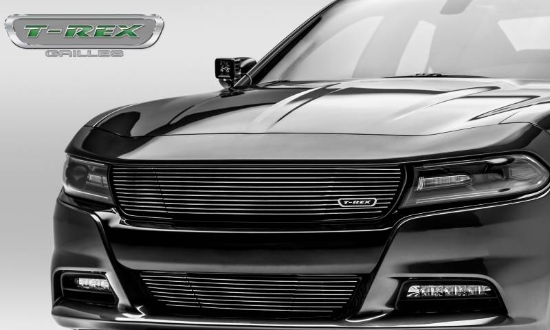 T-Rex 2015-2021 Dodge Charger Laser Billet With 3D Conturing Insert Polished Finish Main Grille 6214760