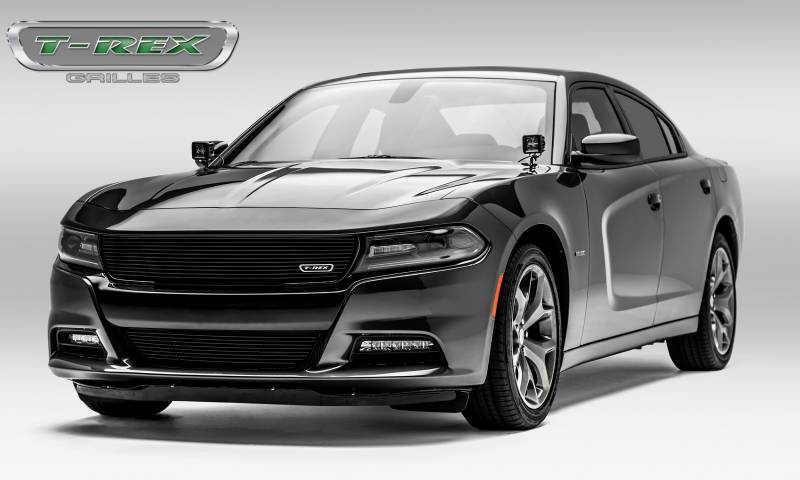 T-Rex 2015-2021 Dodge Charger Laser Billet With 3D Conturing Insert Black Finish Main Grille 6214761