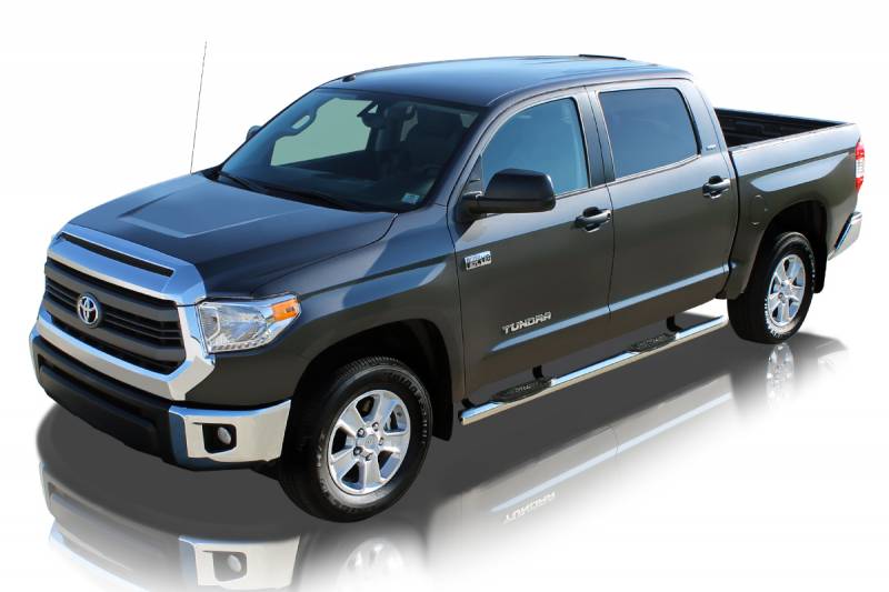Raptor Series 2007-2019 Toyota Tundra Crew Max Rocker Panel Mount 3" Round Stainless Steel Side Steps Nerf Bar 0104-0623