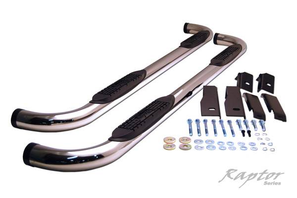 Raptor Series 1997-2006 Jeep Wrangler SE Sport Sahara 3" Round Stainless Steel Side Steps Nerf Bar 0108-0582