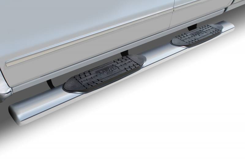 Raptor Series 1999-2013 Chevrolet Silverado GMC Sierra 1500 Extended Cab Double Cab 1999-2019 2500 3500 Black E-Coated Cab Mount 4" Magnum Straight Oval Step Bars 1201-0015M