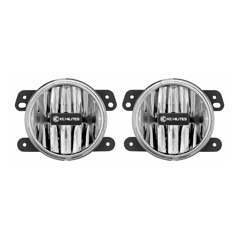 KC Hilites 2010-2018 Jeep Wrangler JK 2018-2024 Wrangler JL 2020-2024 Gladiator JT Gravity reg LED G4 Fog Light System Pair Pack 497