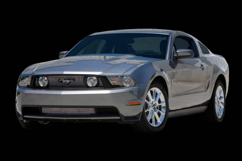 CDC 2010 Ford Mustang GT Overlay Grille Set Upper 3pc  Lower Silver 1011-7009-01