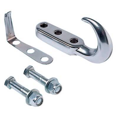 Smittybilt 1976-2006 Jeep CJ Wrangler YJ TJ LJ Tow Hook Kit Chrome 7505