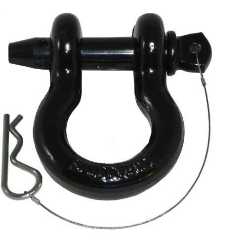 Smittybilt Universal D-Ring 7 8 Locking Pin 6.5 Tons Black 13050B