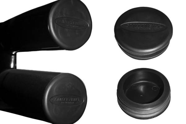 Smittybilt Universal Tubular Bumper End Caps 3" Tube Pair Black TA25