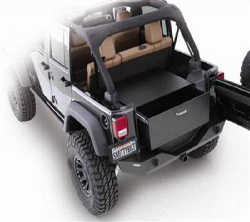 Smittybilt 2007-2018 Jeep Wrangler JK 2 and 4 Door Security Storage Vault Rear Lockable Storage Box 2763
