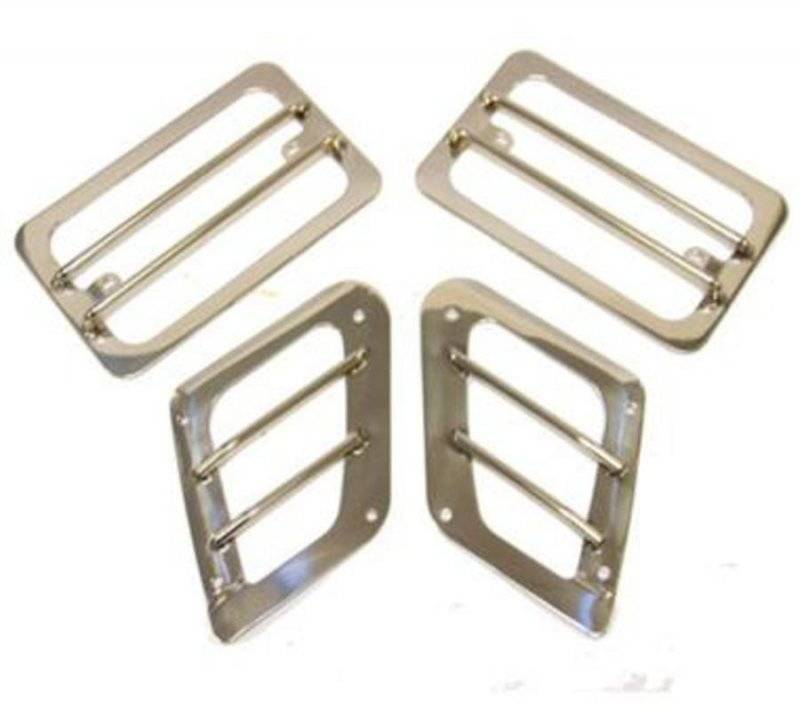 Smittybilt 1997-2006 Jeep Wrangler TJ LJ Euro Turn Signal Guards Stainless Steel 4 Piece 5470
