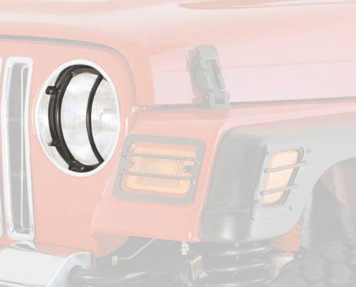 Smittybilt 1987-1995 Jeep Wrangler YJ Euro Head Light Guards Black 4 Piece 5659