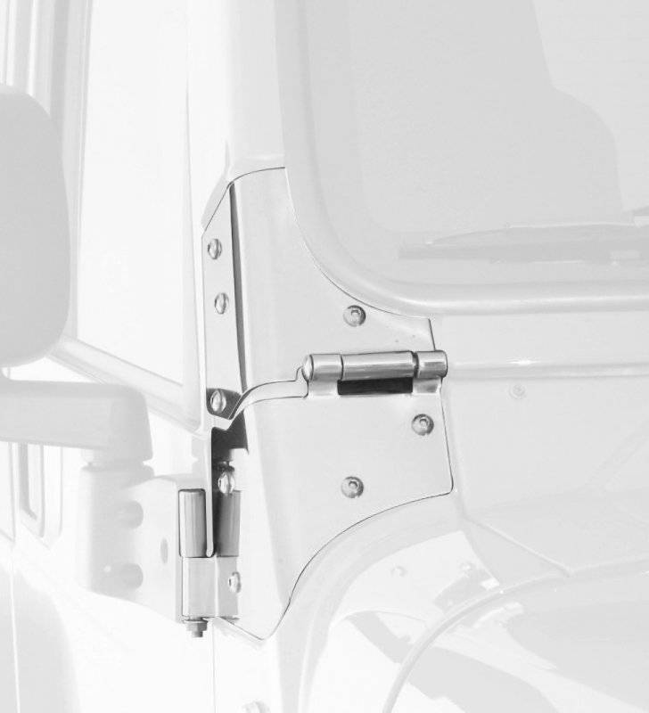 Smittybilt 1976-1995 Jeep CJ YJ Wrangler Windshield Hinges Stainless Steel 7403