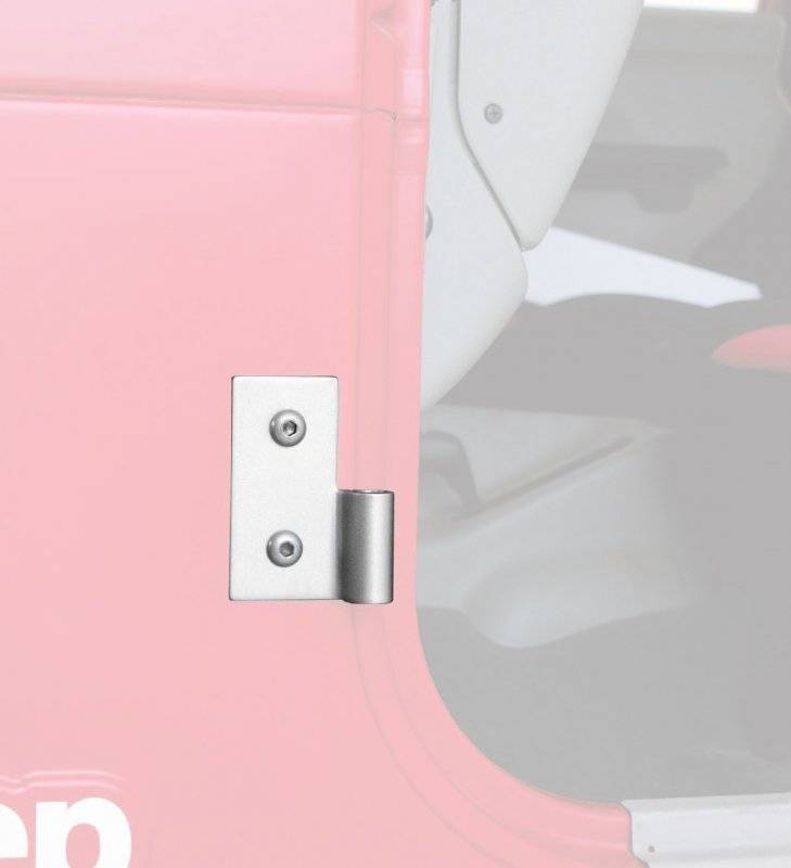 Smittybilt 1976-2006 Jeep CJ Wrangler YJ TJ LJ Lower Door Hinge Brackets Stainless Steel 7407