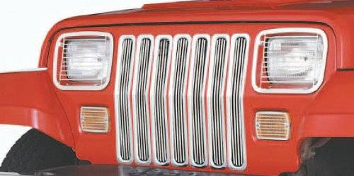 Smittybilt 1987-1995 Jeep Wrangler YJ Grille Insert Trim Chrome 7509