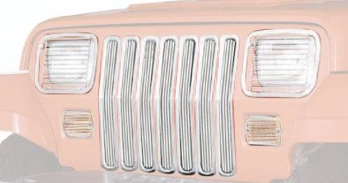 Smittybilt 1987-1995 Jeep Wrangler YJ Grille Insert Trim Chrome 7509