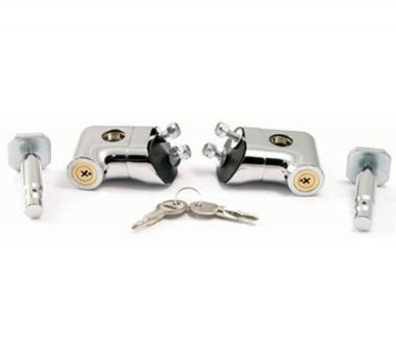 Smittybilt 1997-2006 Jeep Wrangler TJ LJ Locking Hood Catch Kit Chrome 7591