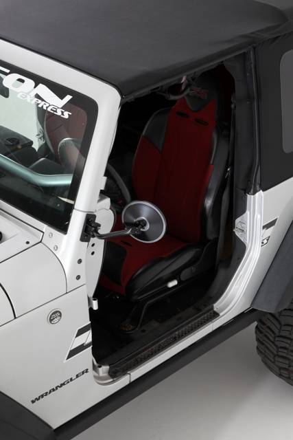 Smittybilt 1997-2016 Jeep Wrangler TJ 2007-2018 Wrangler JK Rubicon and Unlimited 6 inch Trail Mirrors Round Pair 7618