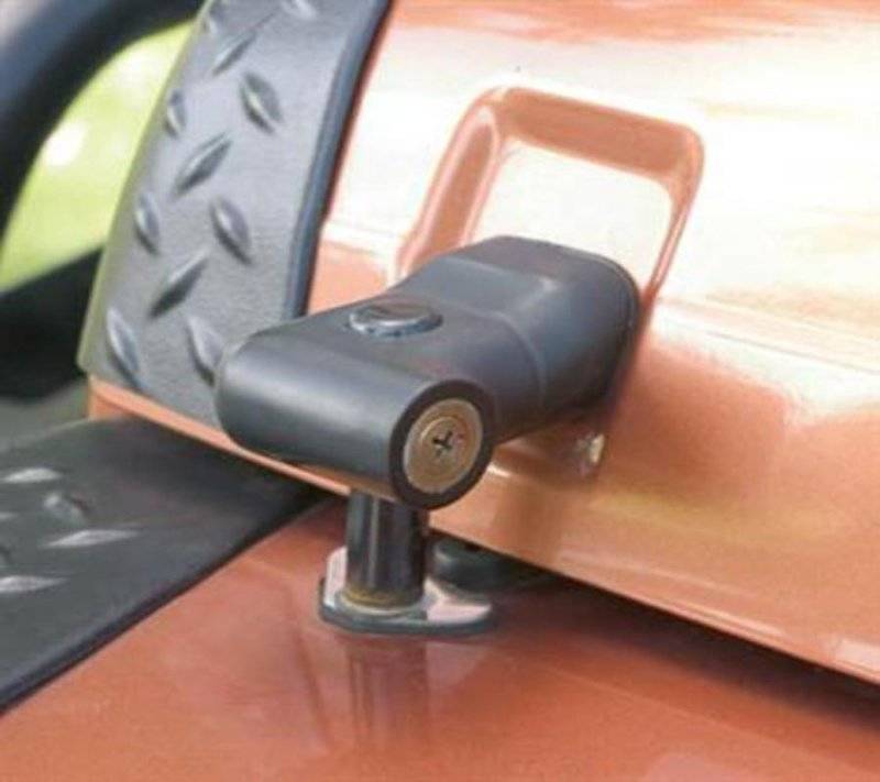 Smittybilt 1997-2006 Jeep Wrangler TJ LJ Locking Hood Catch Kit Black 7691
