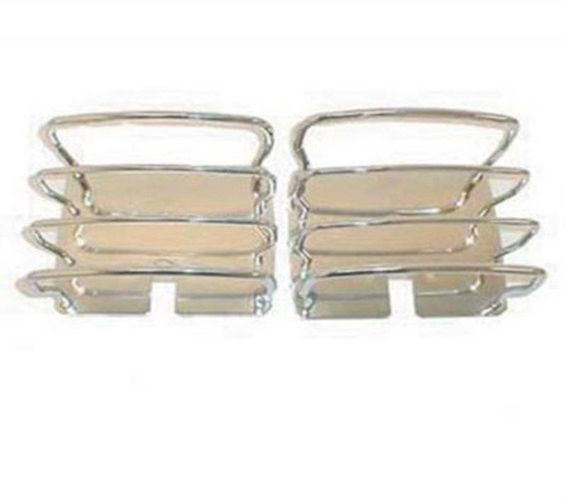 Smittybilt 1976-2006 Jeep CJ Wrangler YJ TJ LJ Euro Tail Light Guards Stainless Steel 8460