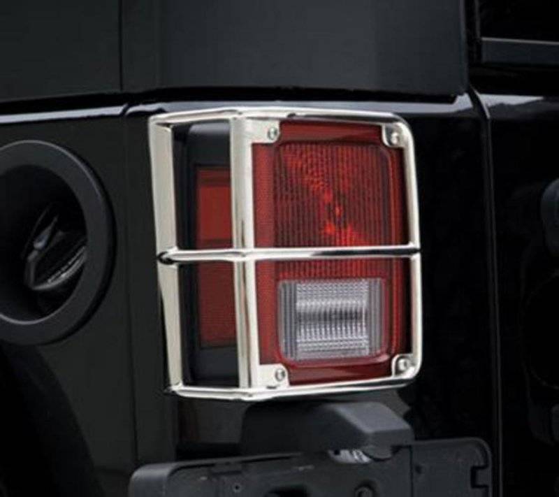 Smittybilt 2007-2018 Jeep Wrangler JK Euro Tail Light Guards Stainless Steel 8465