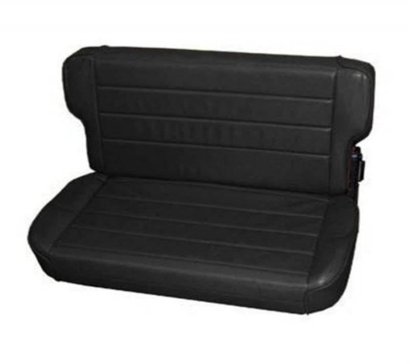 Smittybilt 1986-1995 Jeep CJ Wrangler YJ Seat Rear Fold Tumble Vinyl Black 41301