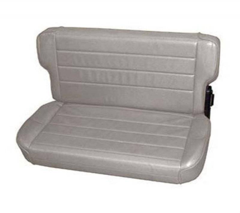 Smittybilt 1986-1995 Jeep CJ Wrangler YJ Seat Rear Fold Tumble Denim Gray 41311