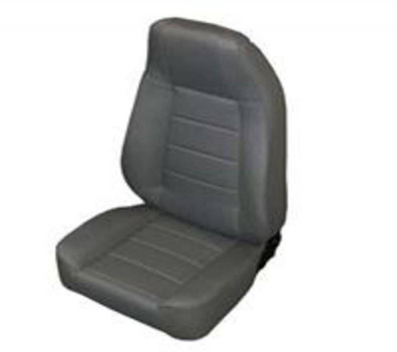 Smittybilt 1976-2018 Jeep CJ Wrangler YJ TJ LJ Seat Front Factory Style Replacement With Recliner Denim Gray 45011