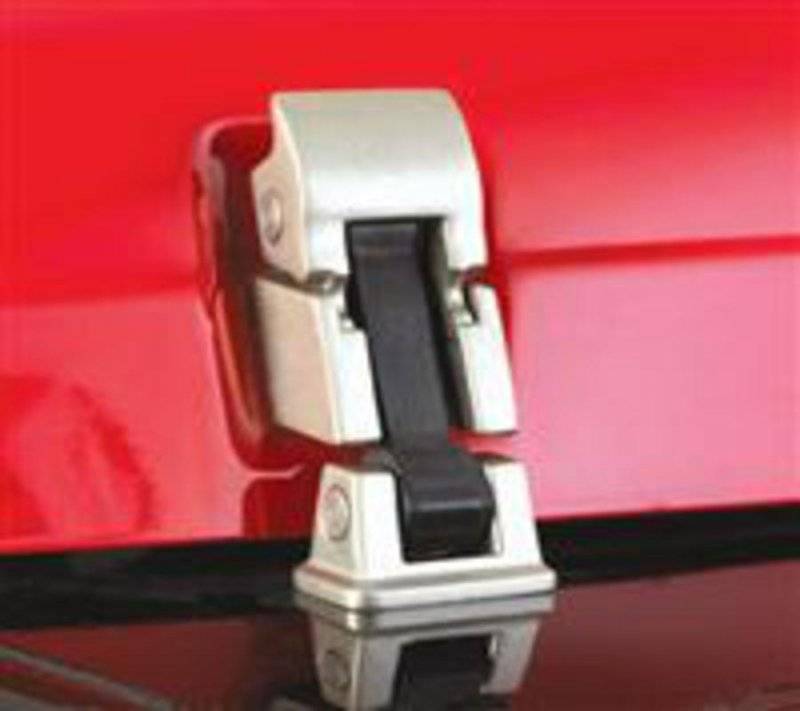 Smittybilt 1997-2006 Jeep Wrangler TJ LJ Hood Catch Kits Stainless Steel 74334