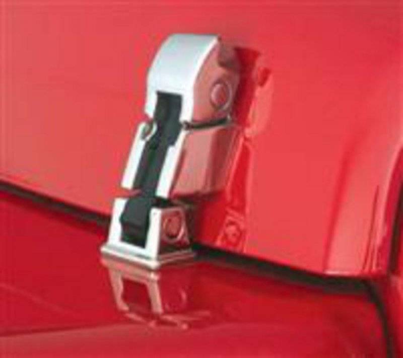 Smittybilt 2007-2018 Jeep Wrangler JK Hood Catch Kits Stainless Steel 74335