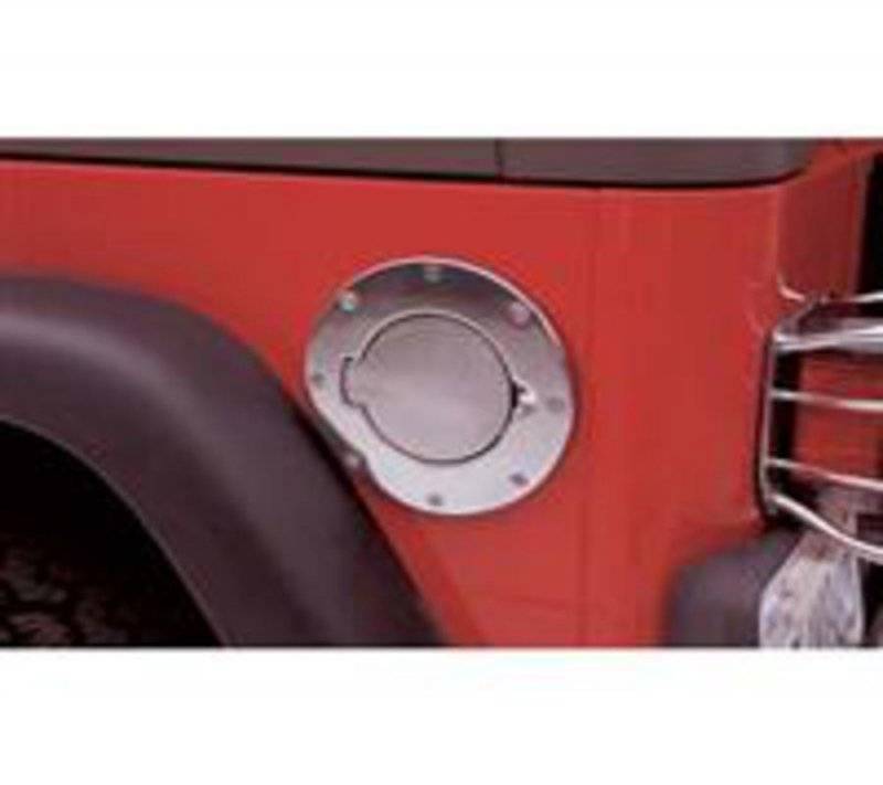 Smittybilt 1997-2006 Jeep Wrangler TJ LJ Gas Cover Billet Style Polished 75000