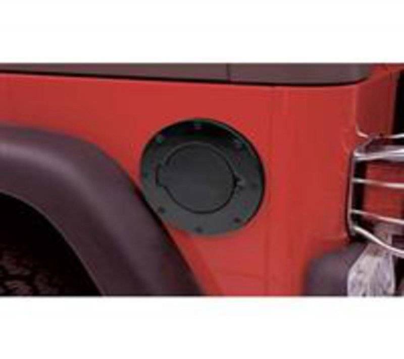 Smittybilt 1997-2006 Jeep Wrangler TJ LJ Gas Cover Billet Style Gloss Black 75006