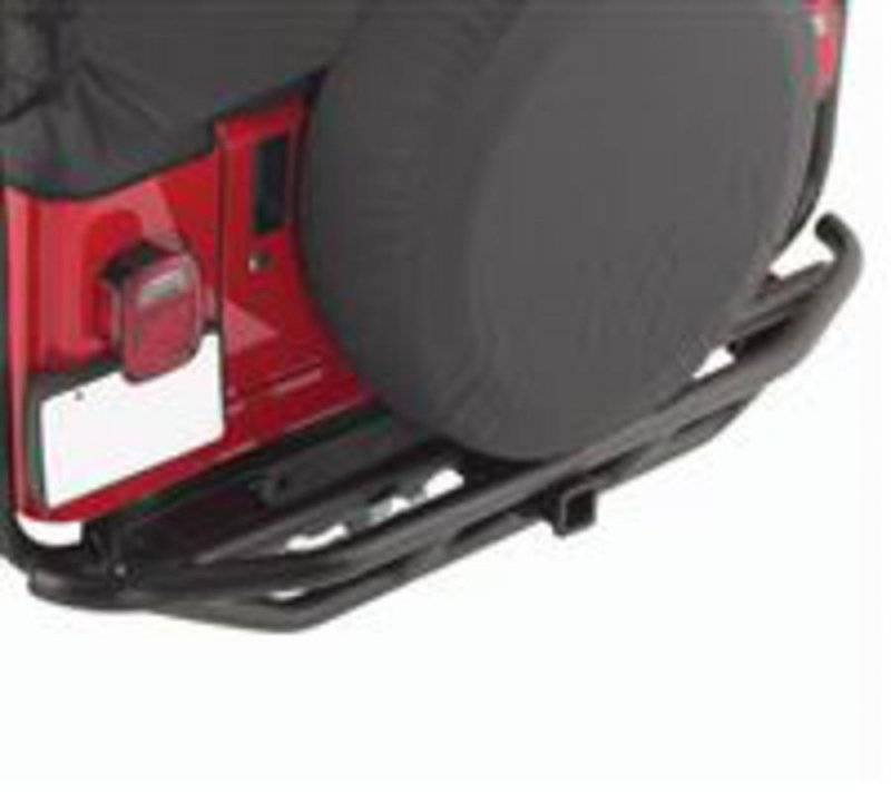 Smittybilt 1987-2006 Jeep Wrangler YJ TJ LJ SRC Rear Bumper With Hitch Black Textured 76611
