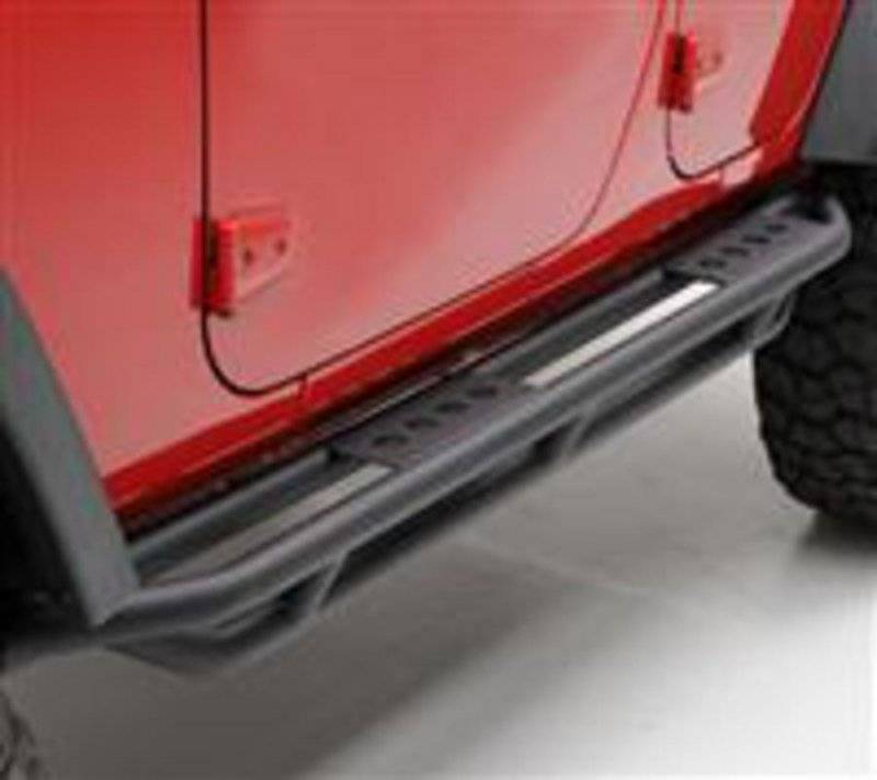 Smittybilt 2007-2018 Jeep Wrangler JK 2 Door SRC Side Armor Black Textured 76633