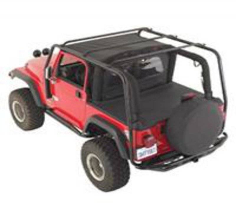 Smittybilt 1987-1995 Jeep Wrangler YJ SRC Roof Rack 300 Lb Rating Black Textured 76711