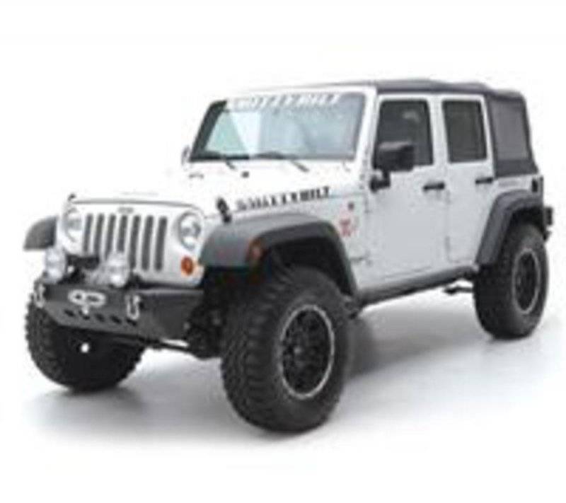 Smittybilt 2007-2018 Jeep Wrangler JK SRC Classic Front Bumper With Winch Plate Black Textured 76743