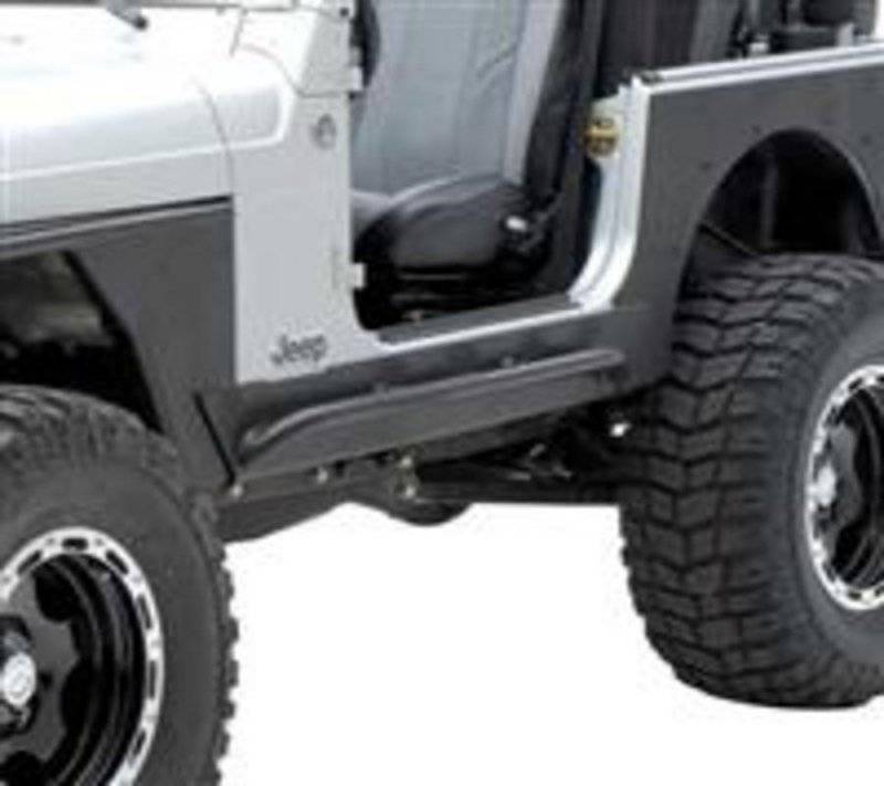 Smittybilt 1987-1995 Jeep Wrangler YJ XRC Rock Sliders With Step Black Textured 76861