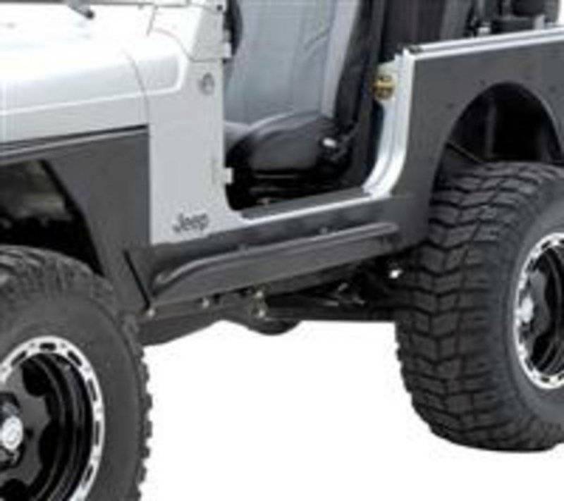Smittybilt 2004-2006 Jeep LJ Unlimited XRC Rock Sliders With Step Black Textured 76868
