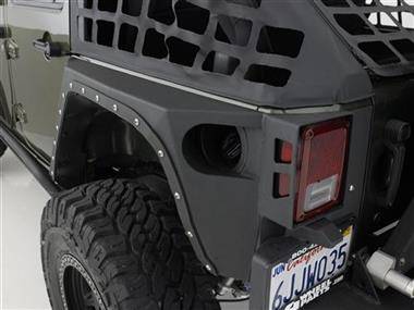 Smittybilt 2007-2018 Jeep Wrangler JK 4 Door XRC Rear Corner Guards Black Textured 76882