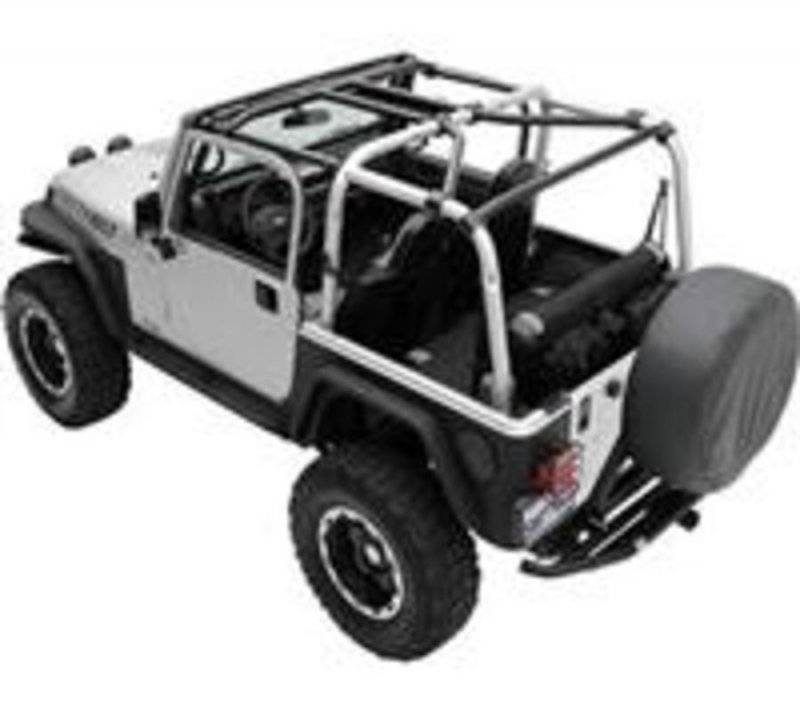 Smittybilt 2007-2010 Jeep Wrangler JK 2 Door SRC Cage Kit 7 Piece Gloss Black 76901
