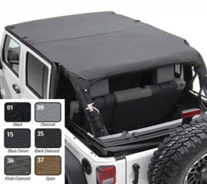 Smittybilt 2007-2009 Jeep Wrangler JK 2 Door Extended Top Black Diamond 94135