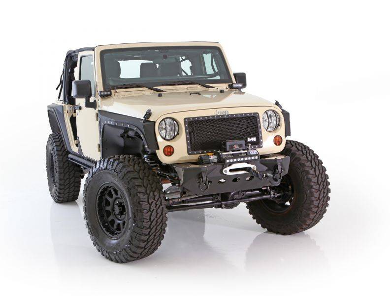 Smittybilt 2007-2018 Jeep Wrangler JK M1 S S BLK Wire Mesh Grille 615850
