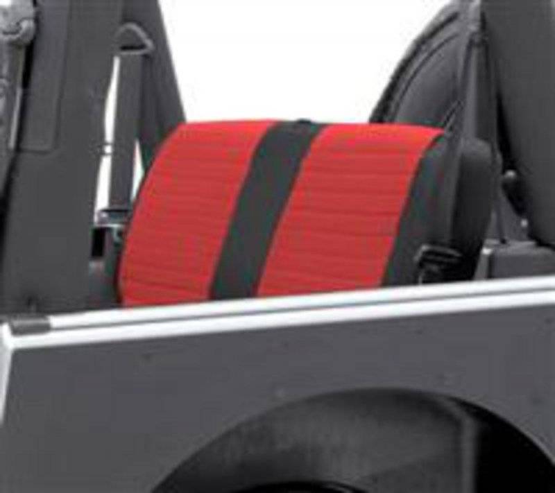 Smittybilt 2008-2012 Jeep  Wrangler JK 4 Door XRC Seat Cover Rear Black Sides  Red Center 758230