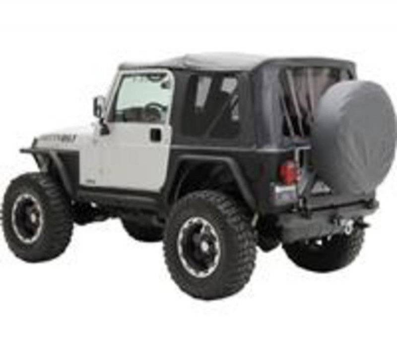 Smittybilt 2007-2009 Jeep Wrangler JK 2 Door Soft Top OEM Replacement With Tinted Windows Black Diamond 9070235