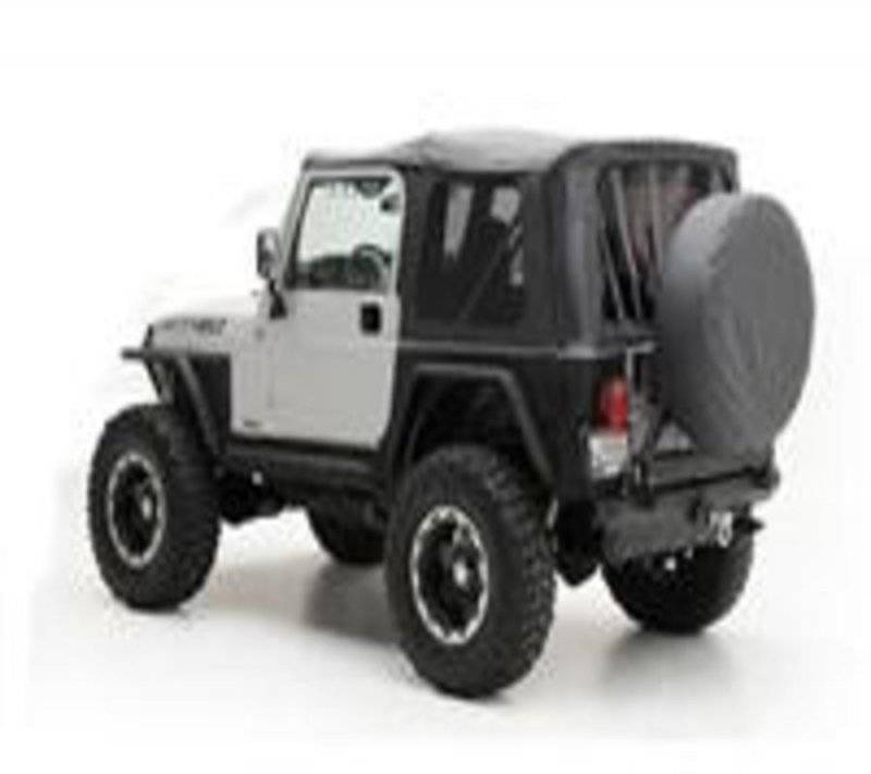 Smittybilt 2010-2016 Jeep Wrangler JK 2 Door Soft Top OEM Replacement With Tinted Windows Black Diamond 9075235
